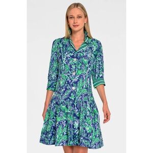Gretchen Scott Designs So Sweet Dress Navy Vintage Vine
